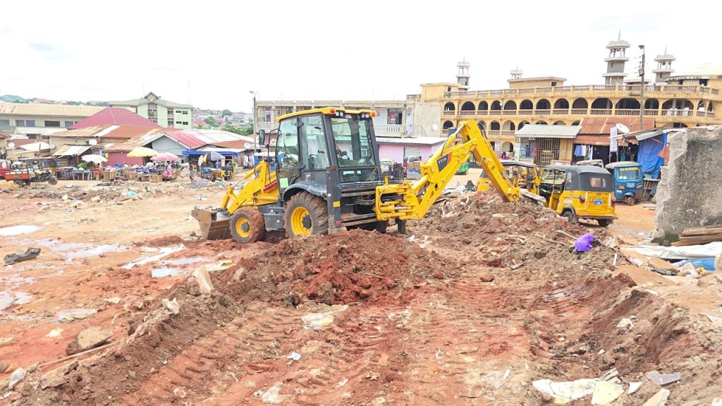 Ashanti Region: Hundreds of structures demolished for 24-hour economy market in Aboabo
