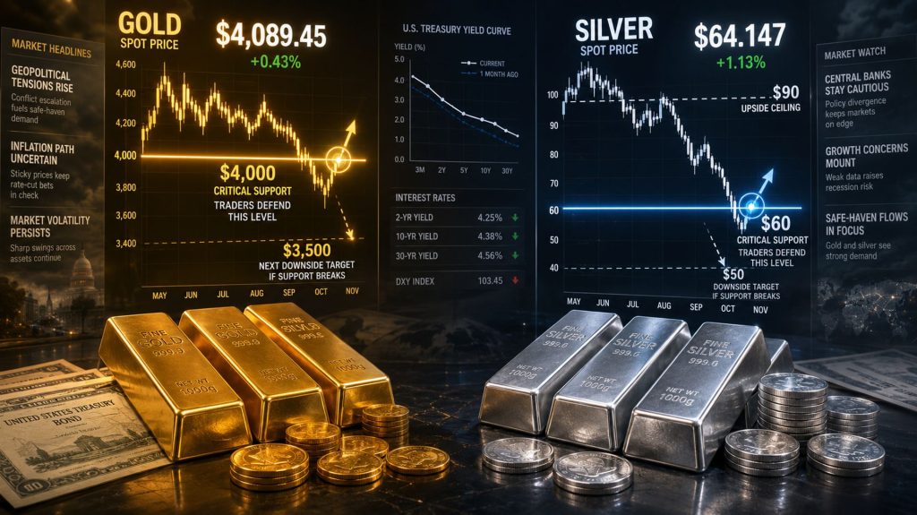 Precious metals traders prepare to defend $4,000 gold, while break of $60 silver would be ‘catastrophic’ – FX Empire’s Lewis